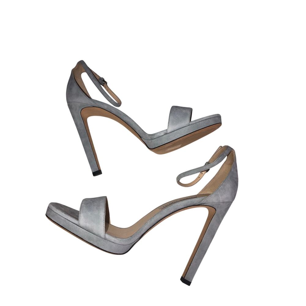 Jimmy Choo Misty 120 Aqua Suede Platform Sandals Heels Size 41.5 US 10.5 Wedding